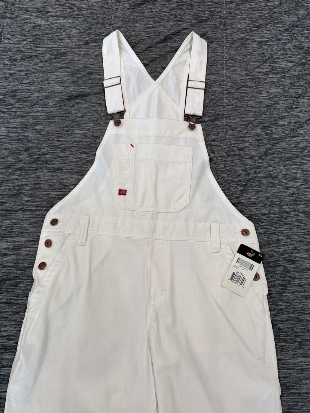 Dickies Women’s White Cargo Painter Overalls